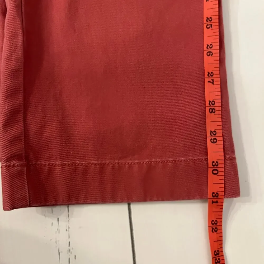 J Crew Mens Chino Pants 33x31 Nantucket Red‎ Cotton Straight Leg Preppy Office